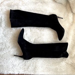Cole Haan suede knee high heeled boots
